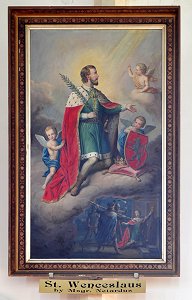 Painting of St. Wenceslaus in St. Mary's Church of the Assumption in Praha, Texas