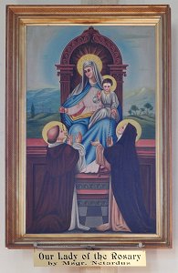 Painting of Our Mary of the Rosary