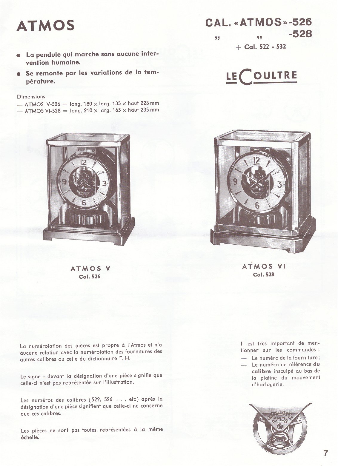 parts list for Atmos clock
