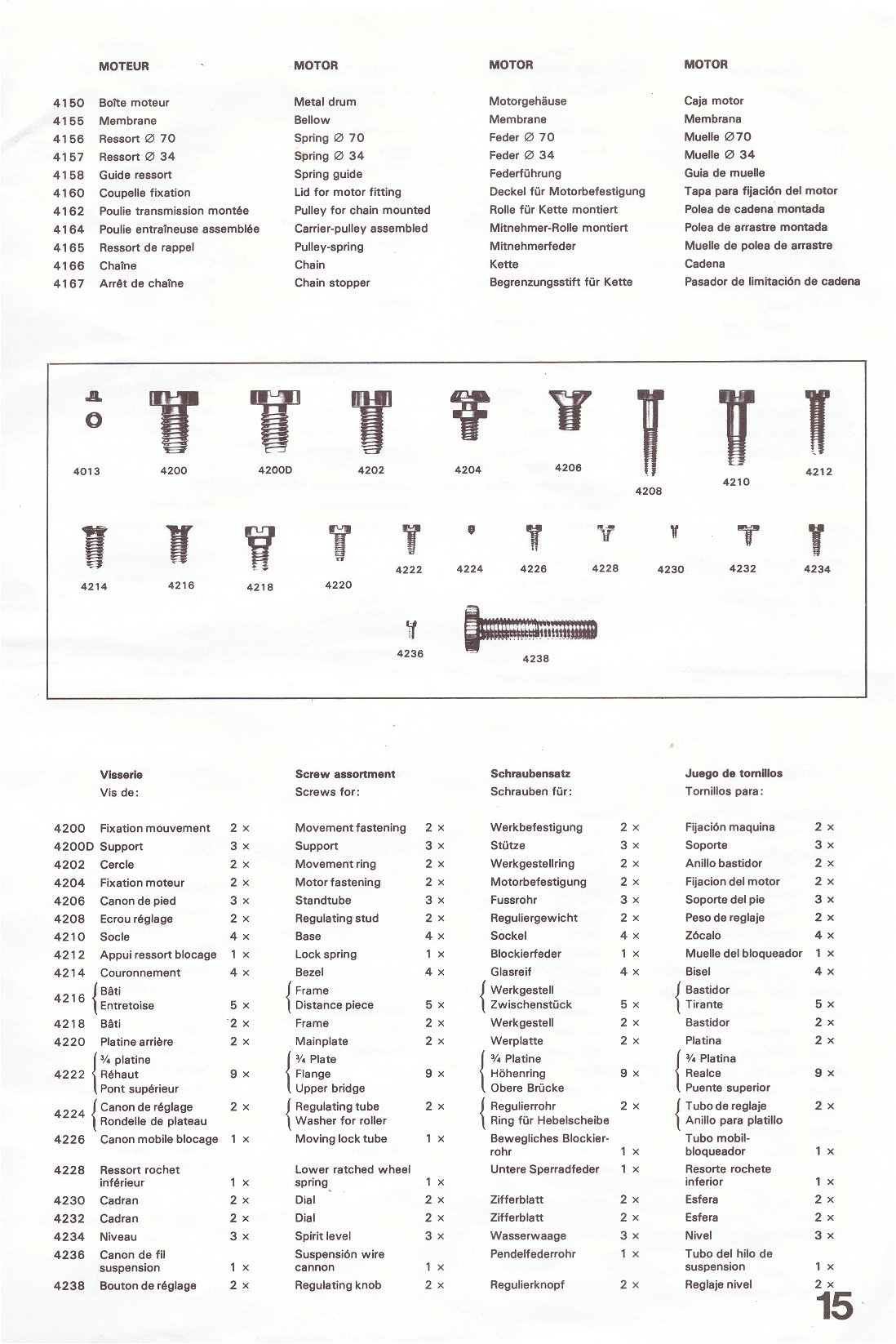 parts list for Atmos clock