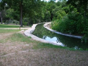 the aqueduct itself in San Antonio Texas