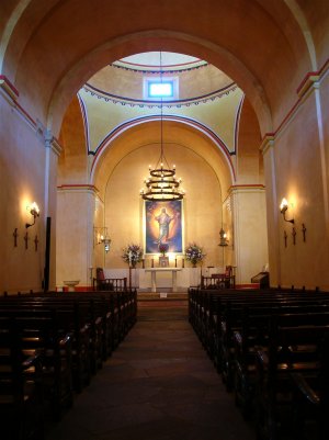 interior view of the church in Conception of Acu�a in San Antonio Texas